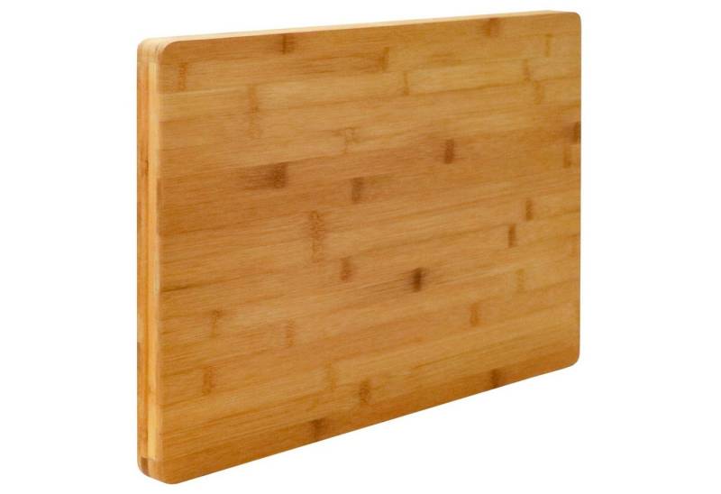 DuneDesign Schneidebrett 2cm dick - Bambus Küchenbrett 50x35 - Tranchierbrett Antibakteriell, Holz, Großes Hackbrett Aus Holz - Pflegeleicht, Messerschonend & Stabil von DuneDesign