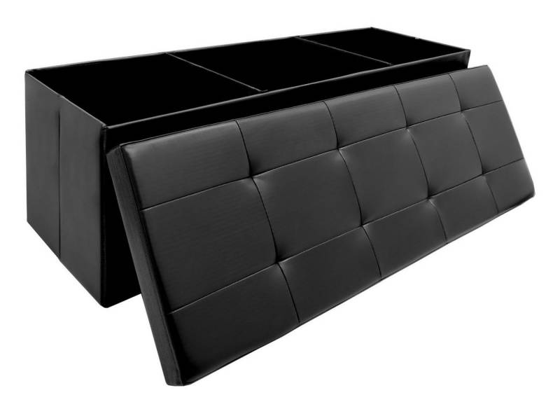 DuneDesign Sitzbank mit Stauraum - 110x38x38 Polsterbank mit Aufbewahrungsbox - Faltbar, Stabile Sitztruhe - Schlafzimmer Ottomane - Kinderzimmer Beistelltisch von DuneDesign