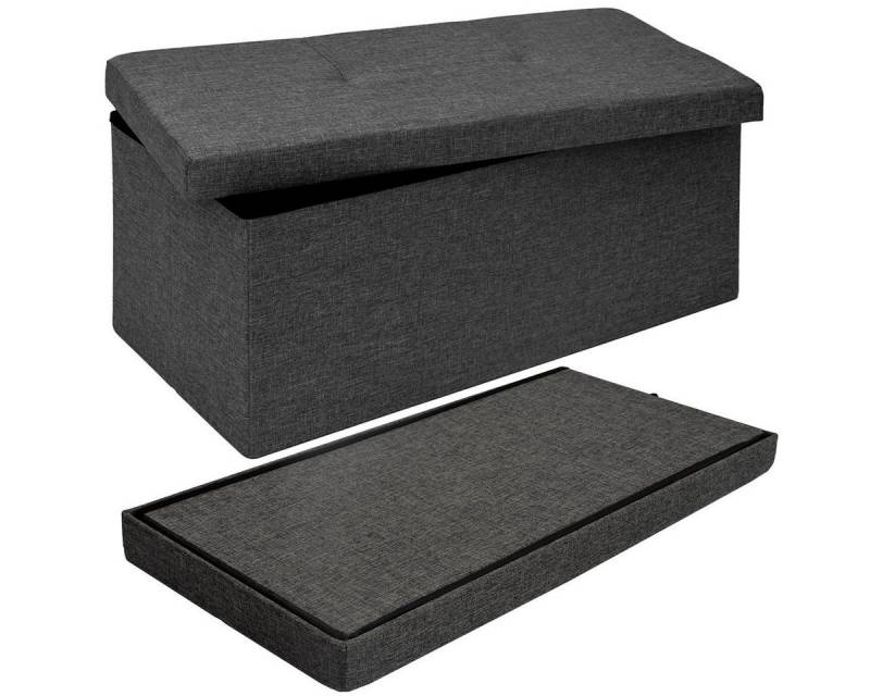 DuneDesign Sitzbank mit Stauraum - 76x38x38 Polsterbank mit Aufbewahrungsbox - Faltbar, Stabile Sitztruhe - Schlafzimmer Ottomane - Kinderzimmer Beistelltisch von DuneDesign