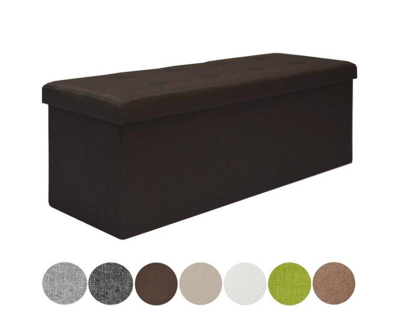 DuneDesign Sitzbank mit Stauraum - 110x38x38 Polsterbank mit Aufbewahrungsbox - Faltbar, Stabile Sitztruhe - Schlafzimmer Ottomane - Kinderzimmer Beistelltisch von DuneDesign