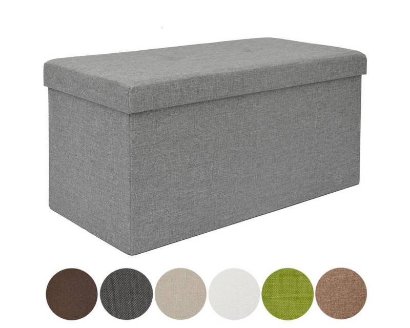 DuneDesign Sitzbank Sitzbank mit Trennwand 76x38x38 cm faltbar (1-St), Fußbank Polsterbank Ottomane von DuneDesign