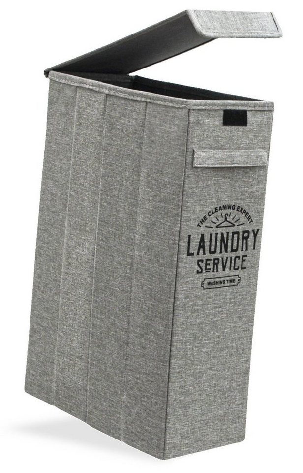 DuneDesign Wäschekorb mit Deckel - Stabile 50L Wäschebox - Schmaler Nischenwäschekorb Grau, 20 x 40 x 60 Platzsparender Wäschesammler mit Griffen - Faltbare Box DuneDesign Wäschekorb mit Deckel - Stabile 50L Wäschebox - Schmaler Nischenwäschekorb Grau, 20 x 40 x 60 Platzsparender Wäschesammler mit Griffen - Faltbare Box von DuneDesign