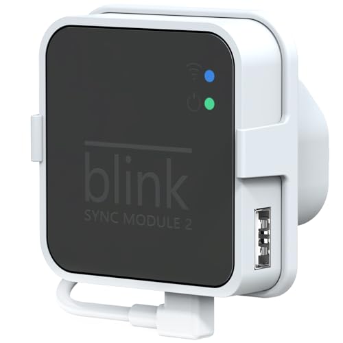 Steckdosenhalterung für Blink-Sync-Modul 2, leicht zu bewegende Halterung für Blink-Überwachungskamera für Innen- und Außenbereich, mit kurzem Kabel (Sync-Modul 2 nicht im Lieferumfang enthalten) von Dunear
