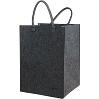 Dunedesign - 100L Filz Wäschesammler 43x38x60cm xl Universal-Filz-Tasche Faltbarer Wäschekorb - grau von Dunedesign