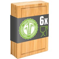 6er Set: Frühstücksbrettchen Holz 22x15 Brotzeitbretter Kleine Schneidebretter von Dunedesign