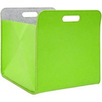Aufbewahrungsbox 2er Set Cube Filz Apfelgrün 33x38x33cm von Dunedesign