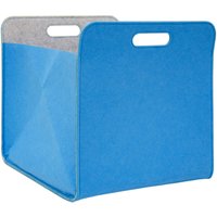 Aufbewahrungsbox 2er Set Cube Filz Blau 33x38x33cm von Dunedesign