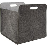 Aufbewahrungsbox 2er Set Cube Filz Grau 33x38x33cm - grau von Dunedesign