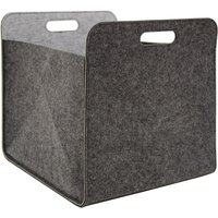 Aufbewahrungsbox 2er Set Cube Filz Grau 33x38x33cm von Dunedesign