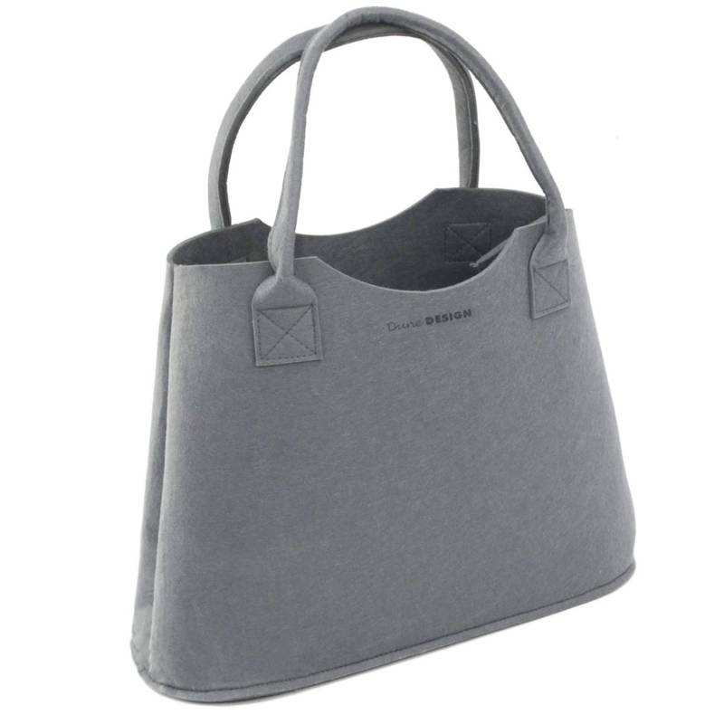 DuneDesign 2-in-1 Erweiterbarer Filz Shopper 47 x 20 x 35 cm Grau von Dunedesign