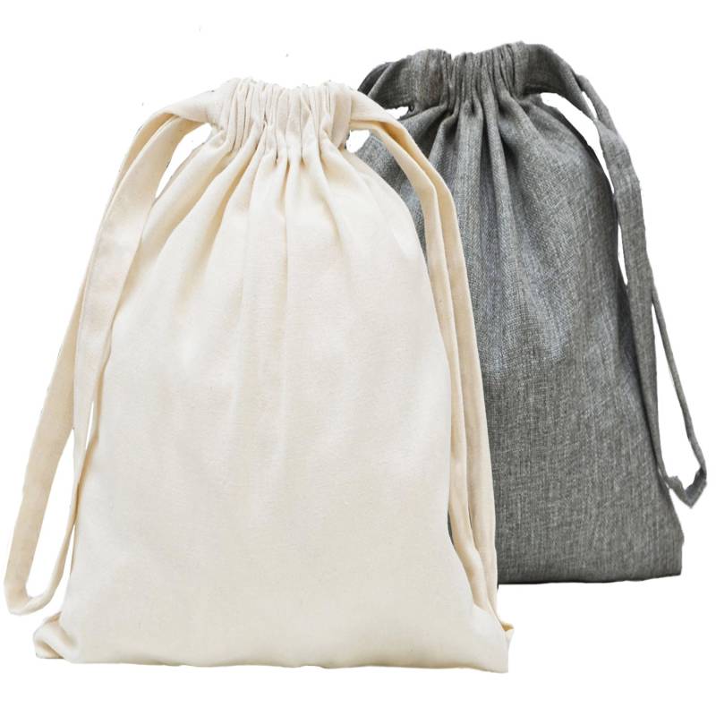 DuneDesign 2er Set Nordic Geschenk Stoffbeutel 32 x 32 cm für Weihnachten von Dunedesign
