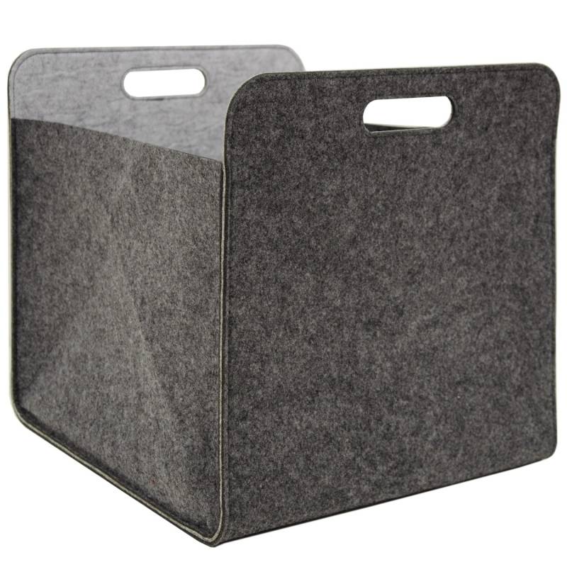 DuneDesign Aufbewahrungsbox Cube 33 x 38 x 33 cm 2er Set  Grau von Dunedesign