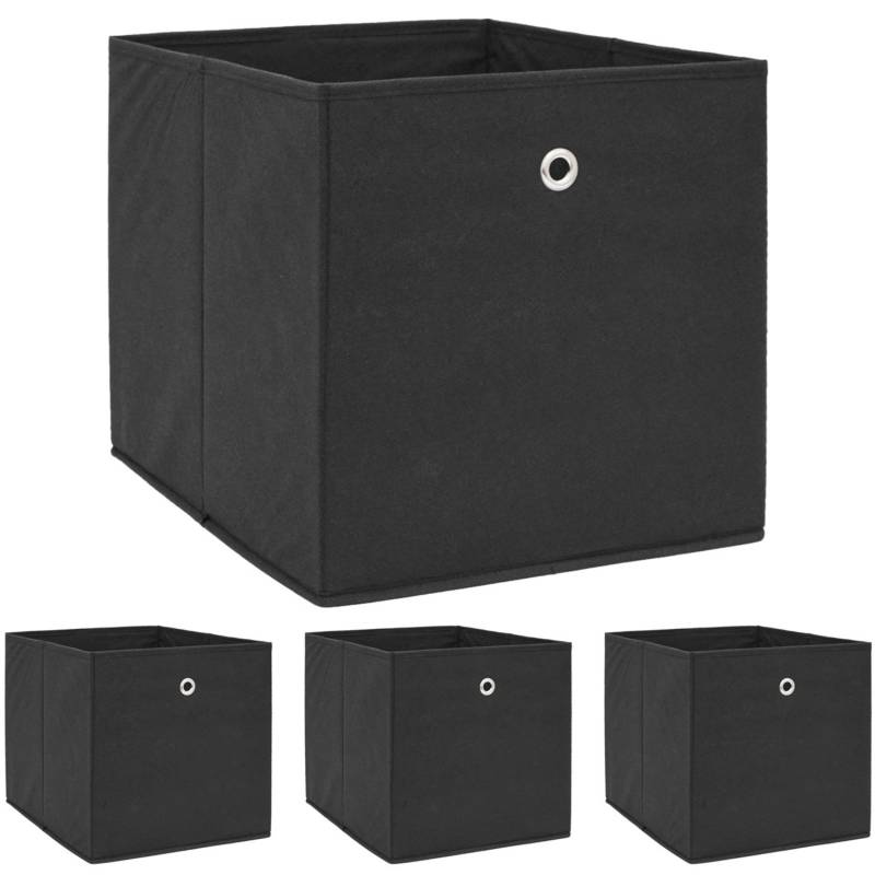 DuneDesign Aufbewahrungsbox für Kallax Regal 33 x 38 x 33 cm 4er Set mit Öse von Dunedesign