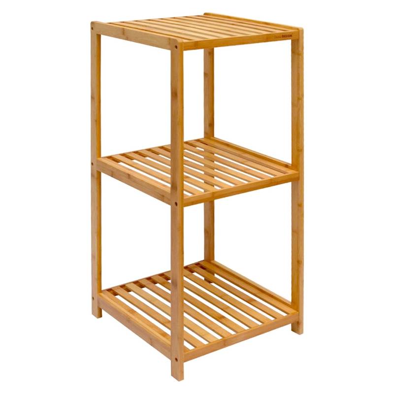 DuneDesign Badezimmer-Regal 83 x 38 x 40 cm mit 3 Fächern aus Bambus von Dunedesign