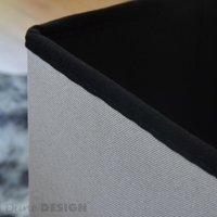 Faltbarer Sitzhocker 38cm Fußhocker Polsterhocker mit ca 42L Stauraum Sitzwürfel Sitzkasten Ottomane Leinen Beige-Grau - Dunedesign von Dunedesign