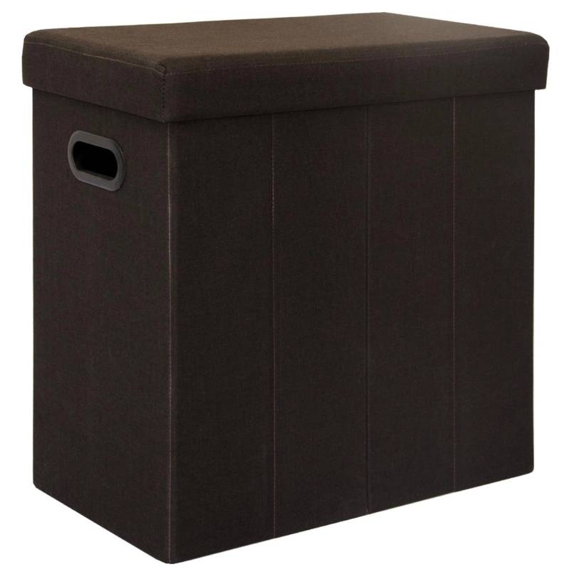 DuneDesign Faltbarer Wäschekorb 70 Liter in Leinen in der Farbe Braun von Dunedesign