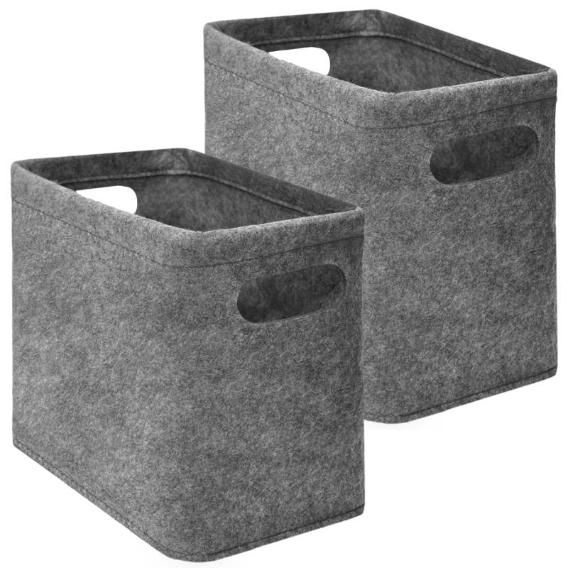 DuneDesign Toilettenpapier Aufbewahrungs Box aus Filz 2er Set für 8 Rollen von Dunedesign