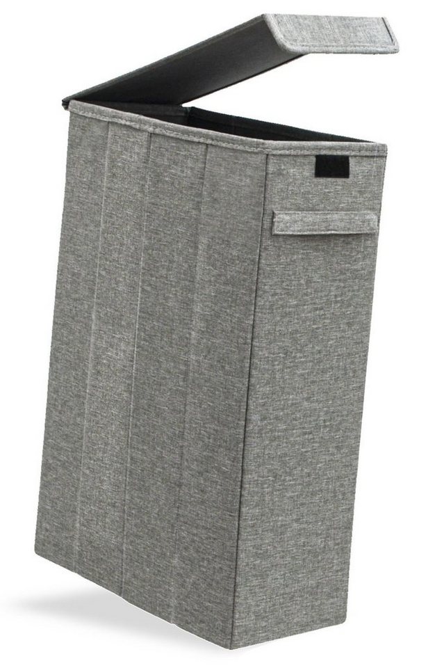 DuneDesign Wäschekorb mit Deckel - Stabile 50L Wäschebox - Schmaler Nischenwäschekorb Grau, 20 x 40 x 60 Platzsparender Wäschesammler mit Griffen - Faltbare Box DuneDesign Wäschekorb mit Deckel - Stabile 50L Wäschebox - Schmaler Nischenwäschekorb Grau, 20 x 40 x 60 Platzsparender Wäschesammler mit Griffen - Faltbare Box von Dunedesign