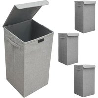 Dunedesign - 3er Set 50L Wäschekorb mit Deckel 30x30x60 - xxl Wäschesammler Wäschebox Faltbar Dunedesign - 3er Set 50L Wäschekorb mit Deckel 30x30x60 - xxl Wäschesammler Wäschebox Faltbar von Dunedesign