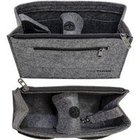 Handtaschen Organizer 23x10x16 cm Filz Tasche Innentasche Taschen Einsatz S Grau von Dunedesign