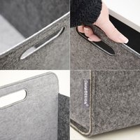 Dunedesign - Filz Aufbewahrungsbox 33x33x38 cm Kallax Filzkorb Regal Einsatz Box Filzbox Grau von Dunedesign