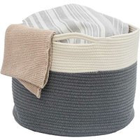 Ø50x35 Baumwoll Seilkorb 60L Aufbewahrungskorb Boho Wäschekorb Kinderzimmer Korb von Dunedesign
