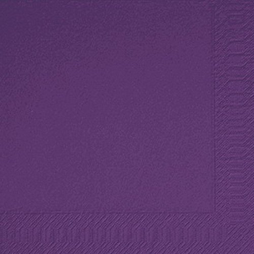 250 Duni Zelltuch Servietten 33 x 33 cm 1/4 Falz Plum von Duni