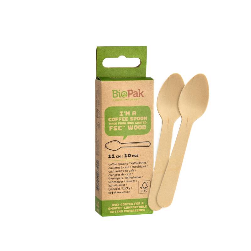 Biopak Kaffeelöffel Holz 11 cm - 10 Stk. von Duni