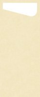 DUNI Serviettentasche Sacchetto Cream, 11,5 x 23 cm, Serviette weiß, 60 Stück von Duni