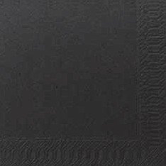 Duni Cocktail-Servietten 3lagig Zelltuch Uni schwarz, 24 x 24 cm, 250 Stück von Duni