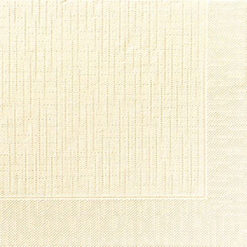 Duni Dinner-Servietten 4lagig Tissue geprägt Uni champagne, 40 x 40 cm, 50 Stück von Duni