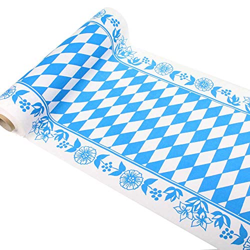 Duni Dunicel Tischläufer Bayrische Raute Tête-à-Tête 40 x 2400 cm, Duni Tete a Tete Bayrische Raute mit 20 perforierten Abschnitten à 1,20 m lang und 0,40 cm breit, Tischdeko Oktoberfest von Duni