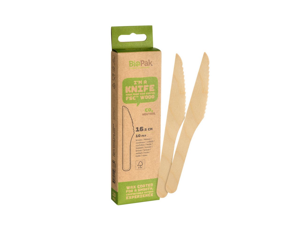 Duni Einweggeschirr-Set Biopak Holzmesser 17 cm - 10 Stk., Holz Duni Einweggeschirr-Set Biopak Holzmesser 17 cm - 10 Stk., Holz von Duni