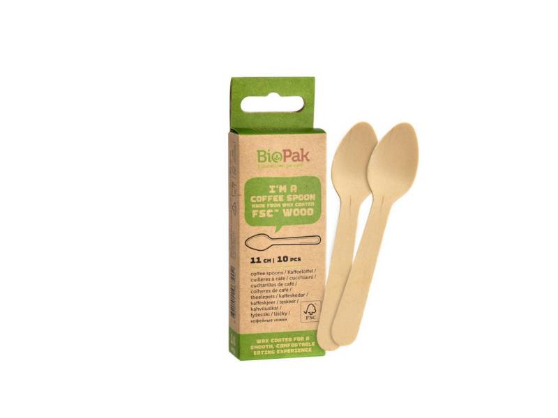 Duni Einweggeschirr-Set Biopak Kaffeelöffel Holz 11 cm - 10 Stk., Holz Duni Einweggeschirr-Set Biopak Kaffeelöffel Holz 11 cm - 10 Stk., Holz von Duni