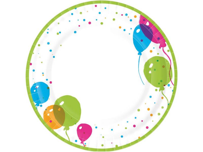 Duni Einweggeschirr-Set Duni Pappteller Ø 22 cm Splash Ballons - 10 Stück, PP Duni Einweggeschirr-Set Duni Pappteller Ø 22 cm Splash Ballons - 10 Stück, PP von Duni