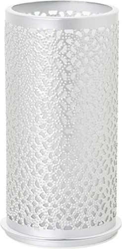 Duni Kerzenhalter Bliss Silber, aus Metall für Maxi-Teelichte oder LED 140x75mm von Duni