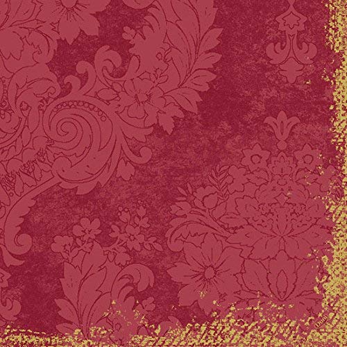 Duni Klassik-Servietten 4 lagig 1/4 Falz 40 x 40 cm Royal Bordeaux, 50 Stück von Duni