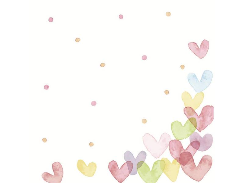 Duni Papierserviette Duni Servietten Hearts Pastel 24 x 24 cm - 20er Duni Papierserviette Duni Servietten Hearts Pastel 24 x 24 cm - 20er von Duni