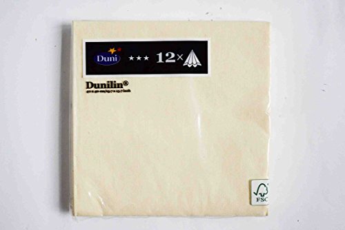 Duni Poesie-Servietten aus Dunilin Uni champagne, 40 x 40 cm, 12 Stück von Duni