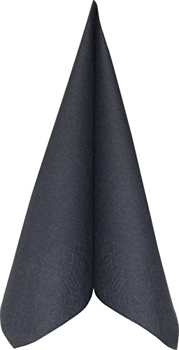 Duni Servietten 3lagig Tissue Uni schwarz, 33 x 33 cm, 20 Stück von Duni