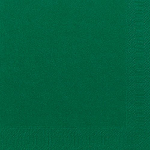 Duni Servietten 3lagig Tissue Uni dunkelgrün, 33 x 33 cm, 250 Stück von Duni