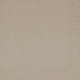 Duni Servietten 3lagig aus Zelltuch Uni greige, 33 x 33 cm, 1/4 Falz, 250 Stück von Duni