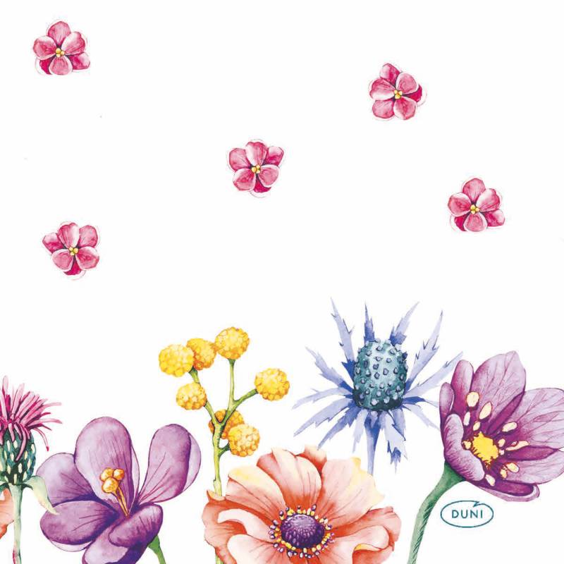 Duni Servietten Bio Blümchen 24 x 24 cm - 20er Pack von Duni
