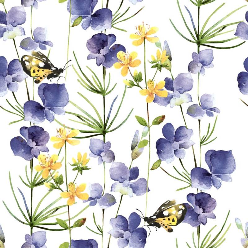 Duni Servietten Blue Blossoms 33 x 33 cm - 20er Pack von Duni