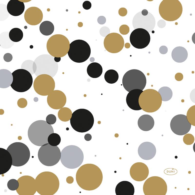 Duni Servietten Bubbles Black 33 x 33 cm - 20er Pack von Duni