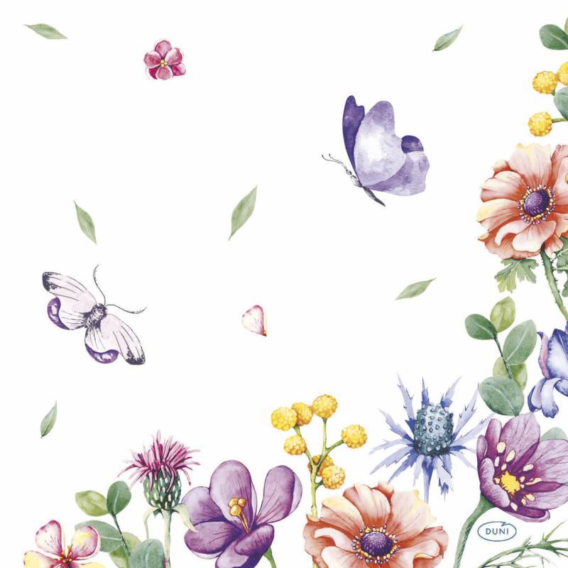 Duni Servietten Schmetterlinge  33 x 33 cm - 20er Pack von Duni