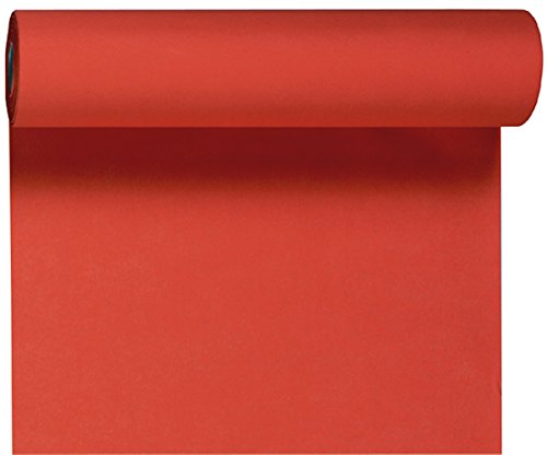 Duni Tête-à-Tête-Tischläufer aus Dunicel alle 120 cm perforiert, Uni rot, 40 x 2400 cm von Duni