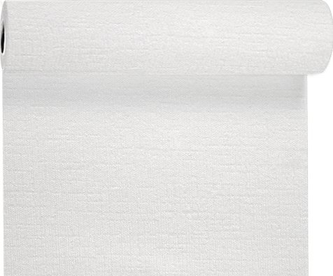 Duni Tête-à-Tête-Tischläufer aus Evolin alle 1,20 m lang perforiert, Uni weiß, 41 x 2400 cm von Duni