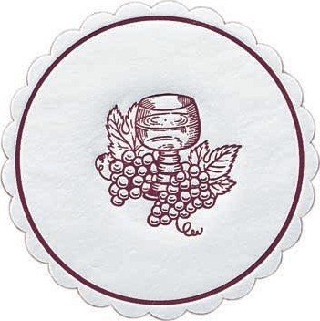 Duni Untersetzer 8lagig Tissue Uni Traube Bordeaux, ø 10,5 cm, 250 Stück von Duni