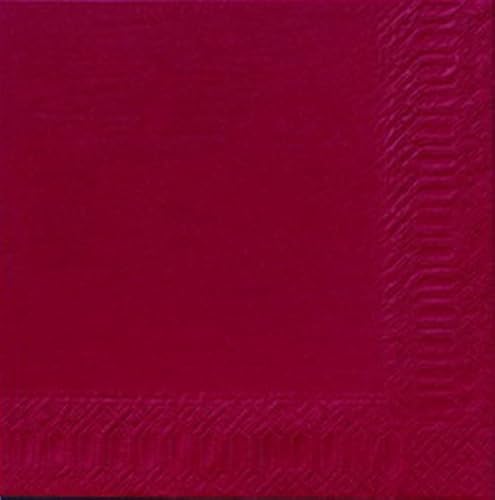 Duni Zelltuch-Servietten bordeaux 33x33cm 3-lagig 1/4-Falz 4x250 Stück von Duni